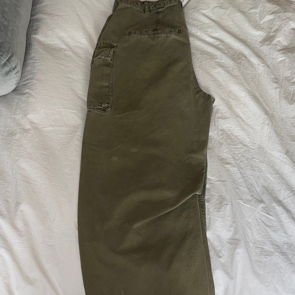 Free People Dark Green barrel leg Cargo Pants - Picture 6 of 7
